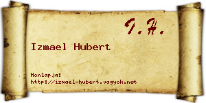 Izmael Hubert névjegykártya